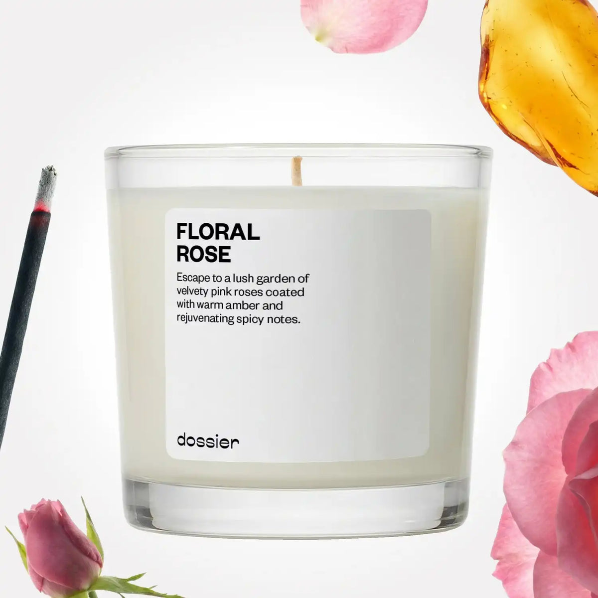 Floral Rose Candle